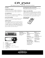 Preview for 2 page of VDO CR 2502 Datasheet