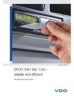 Предварительный просмотр 1 страницы VDO DTCO 1381 REL 1.3U - Brochure