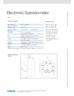 Предварительный просмотр 2 страницы VDO ELECTRONIC SPEEDOMETER 1323 Datasheet