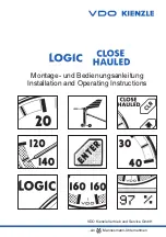 VDO Logic Close Hauled Installation And Operating Instructions Manual preview