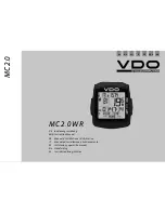 Предварительный просмотр 1 страницы VDO MC 2.0 WR Instruction Manual