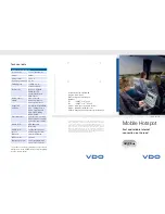 Предварительный просмотр 1 страницы VDO MOBILE HOTSPOT Brochure