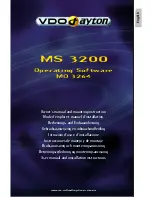 VDO MS 3200 Owner'S Manual preview