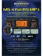 Preview for 1 page of VDO MS 4150 RS MP3 Specifications