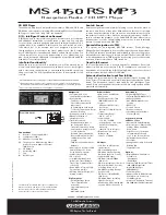 Preview for 2 page of VDO MS 4150 RS MP3 Specifications