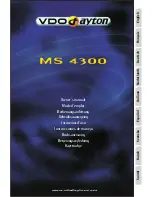 Preview for 1 page of VDO MS 4300 Owner'S Manual