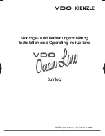 Preview for 1 page of VDO Ocean Line Sumlog Manual