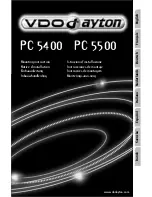 Предварительный просмотр 1 страницы VDO PC 5400 Mounting Instructions