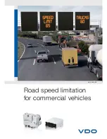 Preview for 1 page of VDO ROAD SPEED LIMITATION - Brochure
