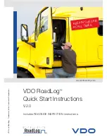 Предварительный просмотр 1 страницы VDO roadlog Quick Start Instructions