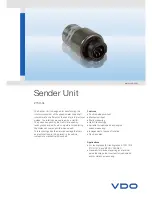 Preview for 1 page of VDO SENDER UNIT 2159-0 Datasheet