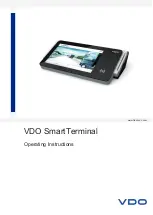 VDO SmartTerminal Operating Instructions Manual предпросмотр