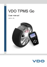 Предварительный просмотр 1 страницы VDO TPMS Go User Manual