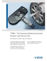 Preview for 1 page of VDO TPMS Brochure