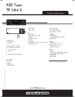 Preview for 2 page of VDO TR 5106 X Product Information