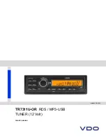 Предварительный просмотр 1 страницы VDO TR 7311U-OR - Owner'S Manual