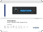 Предварительный просмотр 1 страницы VDO TR723UB-BU Owner'S Manual