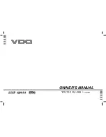 VDO TR7311U-OR Owner'S Manual preview