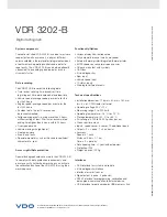 Preview for 2 page of VDO VDR 3202-B Datasheet