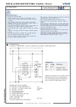 Preview for 5 page of VDO Viewline 110 mm Installation Instructions Manual