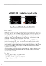 Предварительный просмотр 1 страницы vds VDS6500 Installation Manual