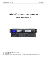 Preview for 1 page of Vdwall LVP615D User Manual