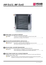 Preview for 1 page of VEAB Heat Tech AW Ex22 Installation And Maintenance Instructions Manual