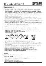 Preview for 14 page of VEAB Heat Tech CV Series Fitting Instructions Manual