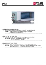 Preview for 1 page of VEAB Heat Tech PGK 1000x500-3-2,0 Fitting Instructions Manual