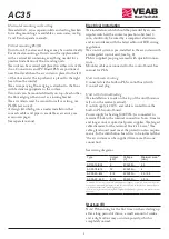 Preview for 3 page of VEAB AC35 Assembly And Operating Instructions Manual