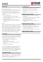 Preview for 5 page of VEAB AC35 Assembly And Operating Instructions Manual