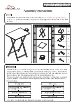 Preview for 1 page of VECELO KHD-XF-DST01 Assembly Instructions