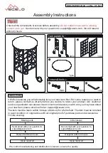 VECELO KHD-XF-WR01-BLK Assembly Instructions preview