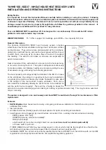 Preview for 2 page of Vectaire WHHR100/60DC Installation, Operating And Maintenance Instructions