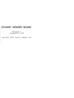 Preview for 2 page of Vector Graphic 48K Dynamic Memory Board Manual