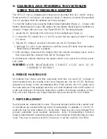 Предварительный просмотр 10 страницы Vector 3 Owner'S Manual & Warranty Information