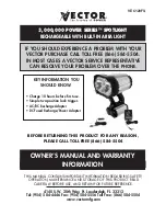 Preview for 2 page of Vector 3 Owner'S Manual And Warranty Information