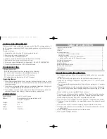 Предварительный просмотр 3 страницы Vector 3 User'S Manual & Warranty Information