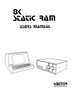 Предварительный просмотр 1 страницы Vector 8K Static Ram User Manual