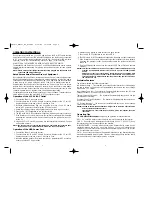 Preview for 5 page of Vector BD032806 User'S Manual & Warranty Information