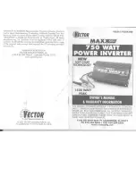 Vector Maxx SST VEC043 Owner'S Manual & Warranty preview