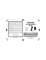 Vector MAXX SST VEC049D User'S Manual & Warranty Information предпросмотр