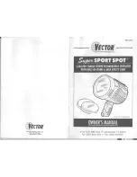 Vector Super Sport Spot Owner'S Manual preview