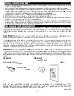 Preview for 2 page of Vector VEC093 Owner'S Manual & Warranty Information