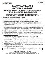 Preview for 1 page of Vector VEC1086B Owner'S Manual & Warranty