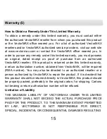 Preview for 17 page of VECTORMAX A12E Operating Manual