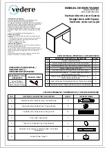 vedere Straight desk with Drawer Assembly Instructions preview