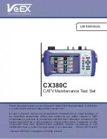 Preview for 1 page of VeEX CX380C User Manual