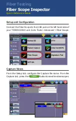 Preview for 2 page of VeEX Fiber Scope Inspector Quick Reference Manual