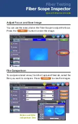 Preview for 3 page of VeEX Fiber Scope Inspector Quick Reference Manual